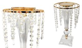 ΜΕΤΑΛΛΙΚΟ ΚΗΡΟΠΗΓΙΟ ΚΑΙ ΚΡΥΣΤΑΛΛΑ 42cm 0621579