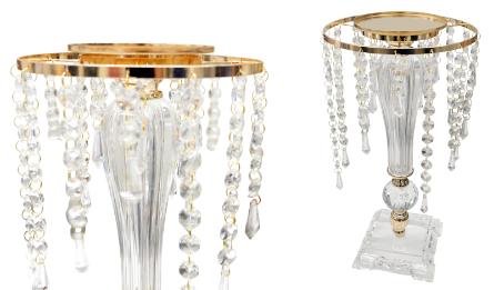 ΜΕΤΑΛΛΙΚΟ ΚΗΡΟΠΗΓΙΟ ΚΑΙ ΚΡΥΣΤΑΛΛΑ 42cm 0621579