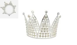 ΜΕΤΑΛΛΙΚΗ ΑΣΗΜΙ ΚΟΡΩΝΑ ΜΕ ΠΕΤΡΑ ΤΥΠΟΥ ΣΒΑΡΟΦΣΚΙ 8cm 0621591