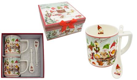 ΧΡΙΣΤΟΥΓΕΝΝΙΑΤΙΚΗ ΚΟΥΠΑ ΣΕΤ/2 280ml ΚΑΙ ΚΟΥΤΑΛΙ ΑΠΟ ΠΟΡΣΕΛΑΝΗ ΜΕ ΚΟΥΤΙ ΔΩΡΟΥ 0621606